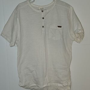 Zara Kids Off White Short Sleeve Shirt Boys Sz 8